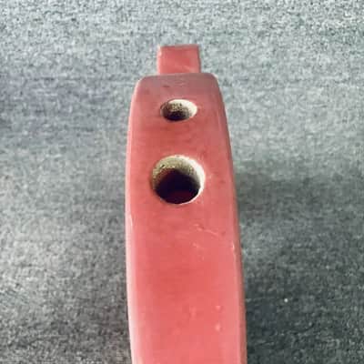 Red Basswood Double Cutaway Guitar Body, String Thru Bridge image 8