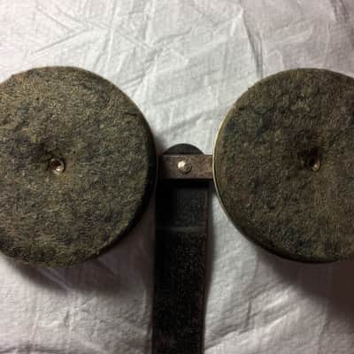 Ludwig & Ludwig Bass Drum Head Dual Muffler 1920s - 30s Nickel - Black image 2