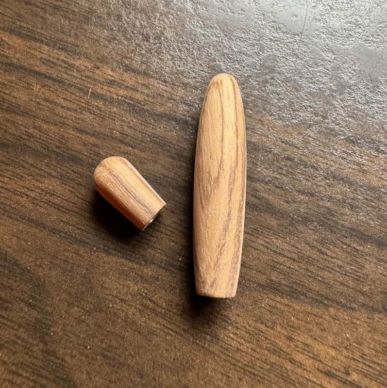 Guilford Zebrawood Tremolo Arm Tip (3/16”) and Three Way Toggle Knob Combo - fits PRS and many other brands - USA image 1