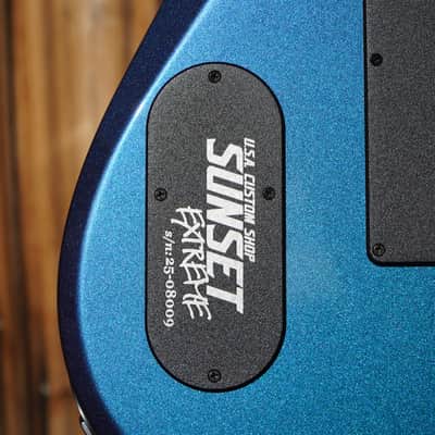 Schecter USA CUSTOM SHOP Sunset Extreme FR Blue-Purple Chameleon 6-String Electric Guitar w/ Black Tolex Hard Case image 16