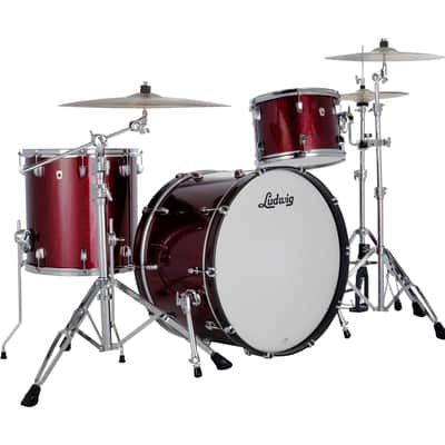 Ludwig NeuSonic Merlot Super Sparkle Pro Beat Drums 14x24_16x16_9x13 3pc Shell Pack | NEW | Authorized Dealer image 1