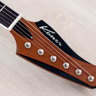 2023 Kauer Banshee Deluxe Stonewash Flame Top, Near-Mint w/ Wolfetone & Bigsby image 4