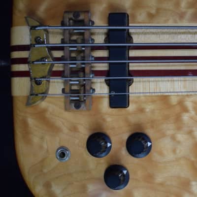 Alembic John Entwistle Signed 5 String Persuader 1983 Natural Quilted Maple image 8