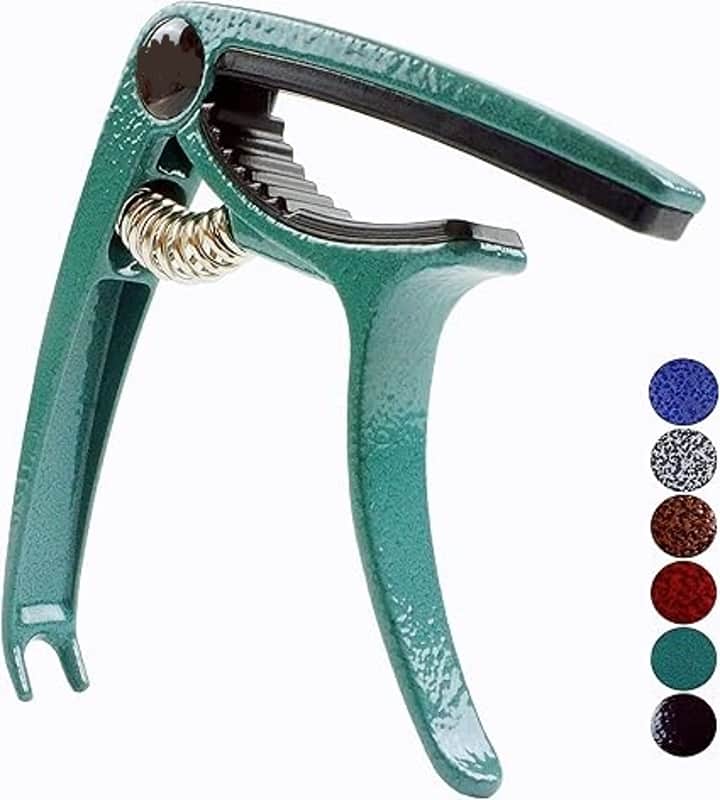 Guitar Capo, Lightweight Zinc Alloy Capo for Acoustic and Electric Guitars, Bass, Mandolin, Banjo, Ukulele(Dark Green) image 1