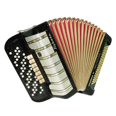 Vintage Hohner Accordina VII C Griff Button Accordion 120 Bass, made in Germany, with New Straps, Original Accordeone de Botones, 2671 image 2