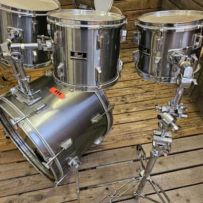 Drum Kit Pearl Export, Brushed Chrome 1980s USED! RKPXV050325 image 3