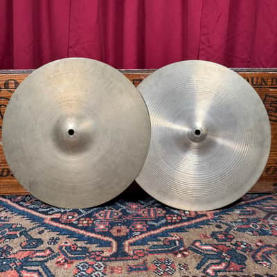 Rare 14" Zilco Flange Hi-Hat Cymbal Pair 638g/744g Azco Canada *Video Demo* image 1