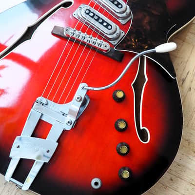 VIDEO! 1965 Framus 5/114-54 Fret Jet Thinline - pro setup/Player ready image 12
