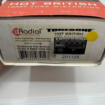 Radial Tonebone Hot British – 12AX7 Tube Distortion – Good Condition – S/N 201128 – Original Box & PSU – Made in Canada image 13