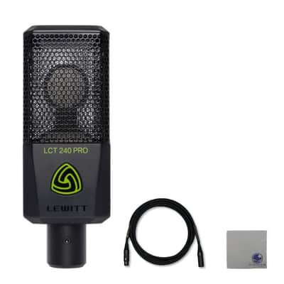 Lewitt LCT-240 Pro Cardioid Condenser Microphone with Professional Grade XLR Cable and StreamEye Polishing Cloth image 2