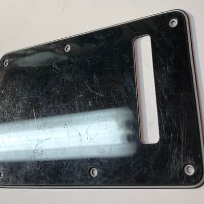 Stratocaster Modern Style Back Plate Tremolo Cover Black image 2
