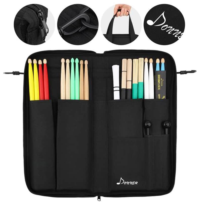 Large Capacity Drum Sticks Bag Portable Drumstick Bag image 1