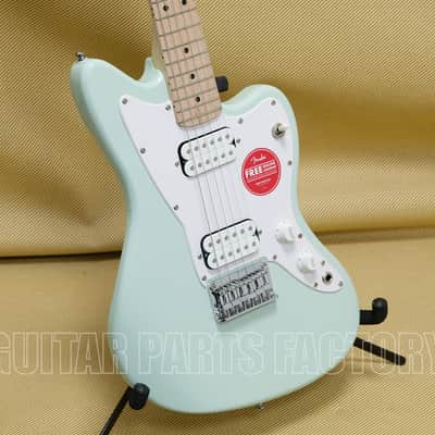 037-0125-557 Squier by Fender Mini Jazzmaster HH Electric Guitar Maple Neck Surf Green image 1