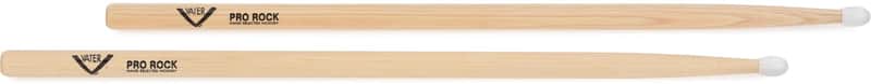 Vater American Hickory Drumsticks - Pro Rock - Nylon Tip (5-pack) Bundle image 1