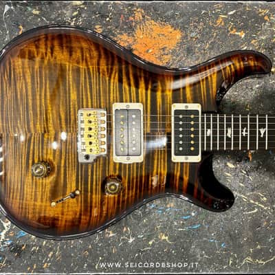 PRS Custom 24 10-Top Black Gold Wrap Burst image 1