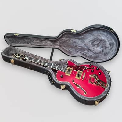 D'Angelico Deluxe Bob Weir SS 3 Semi-Hollow Electric Guitar - Satin Trans Wine image 14