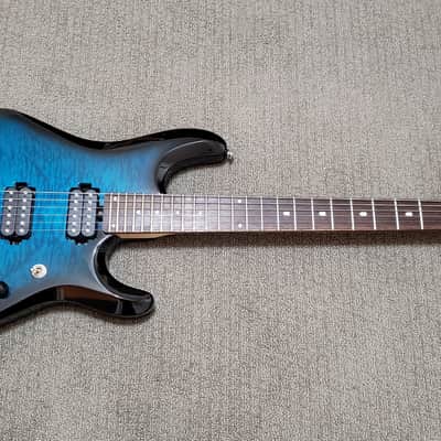 Ernie Ball Musicman Sterling JP100 Electric Guitar (Quilted Blue