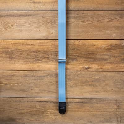 Couch Light Blue Recycled Seatbelt Guitar Strap image 2