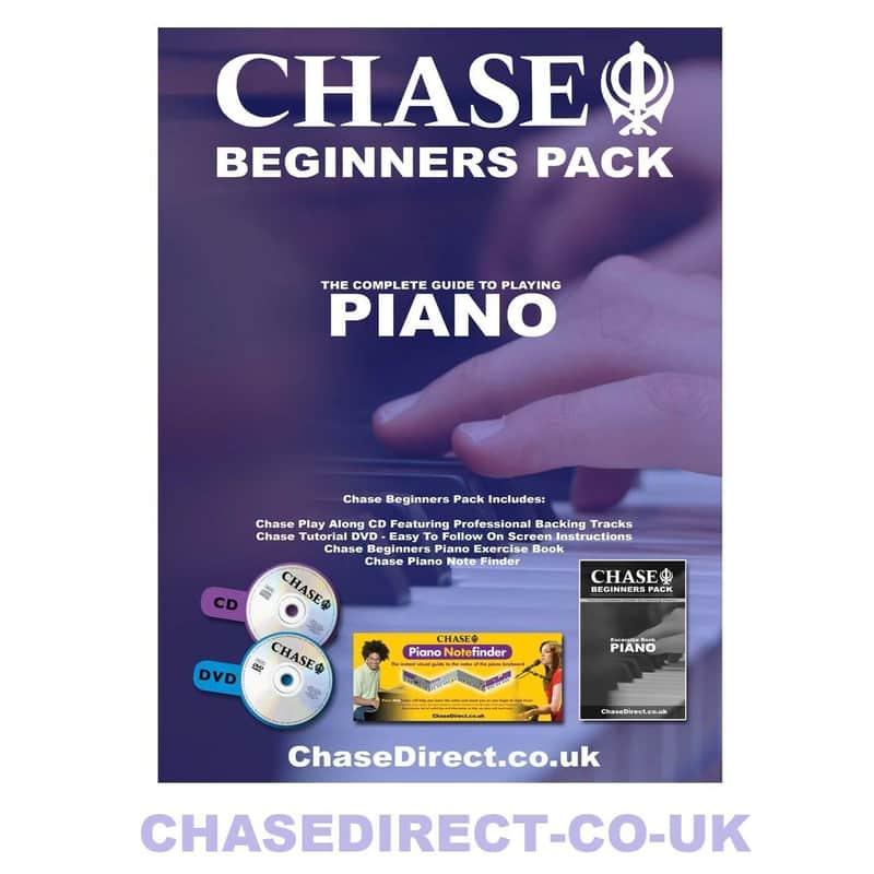 Learn to How To Play Piano : Chase Tutor Beginner Music Book With CD DVD - image 1
