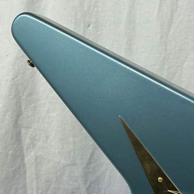 Gibson USA Custom Shop '59 1959 Reissue Flying V Guitar with COA + Case - Pelham Blue image 5