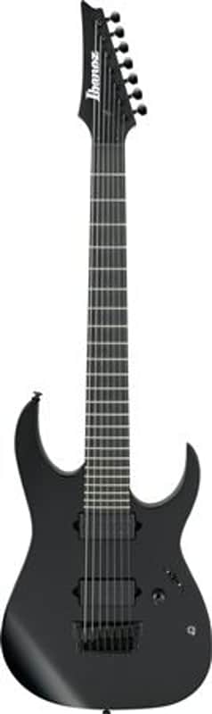Ibanez Iron Label RGIXL7 7-String Electric Guitar Black Flat image 1
