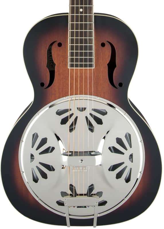 Gretsch G9241 Alligator Biscuit Round-Neck Resonator Guitar with Fishman Nashville Pickup, 2-Color Sunburst image 1
