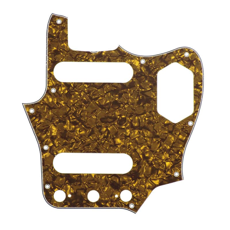 Jaguar Pickguard Scratch Plate Fits Fender USA - Gold Pearl image 1