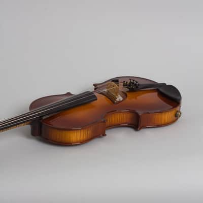 National  Vio-Lectric Electric Violin (1937), ser. #A-5645, period black hard shell case. image 7