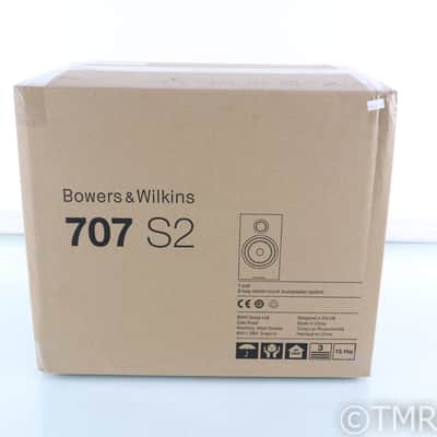 B&W 707 S2 Bookshelf Speakers; 707S2; Gloss Black Pair (New) image 2