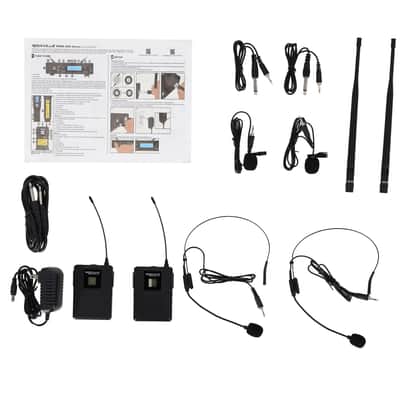 Rockville RWM-200 L2 Dual Lavalier/Lapel & Headset UHF Mic System, 200 Channels image 10