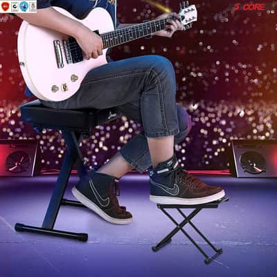 5 Core Guitar Foot Stool Foot Rest Adjustable Heights, Strong & Sturdy GFS 01 image 12