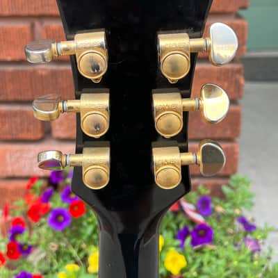 2005 MIK Epiphone EJ-200 EB “Jumbo” Acoustic Guitar ~ Shiny Gloss Ebony Finish, Mustache Bridge, Decorated Fretboard *SALE* image 15