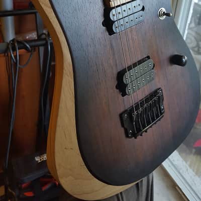 Ibanez RGDIX6MRW Iron Label, Sweetwater Exclusive 2016 Charcoal Brown Burst Flat image 1