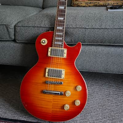 1995 Epiphone Les Paul LP 300 w/ Pearly Gates Samick Factory Cherry Sunburst w/ hard case image 1