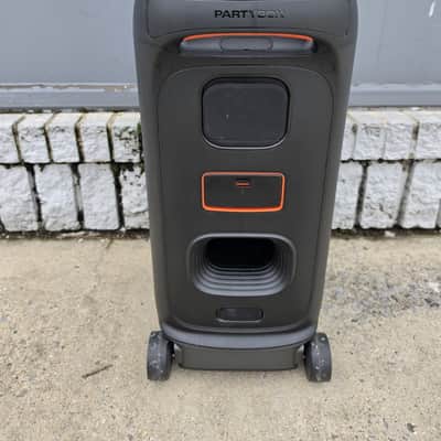 JBL PartyBox Stage 320 - Portable Party Speaker with Telescopic Handle & Wide, Sturdy Wheels, Powerful Pro Sound, Futuristic lightshow, Splash Proof (Black) image 2