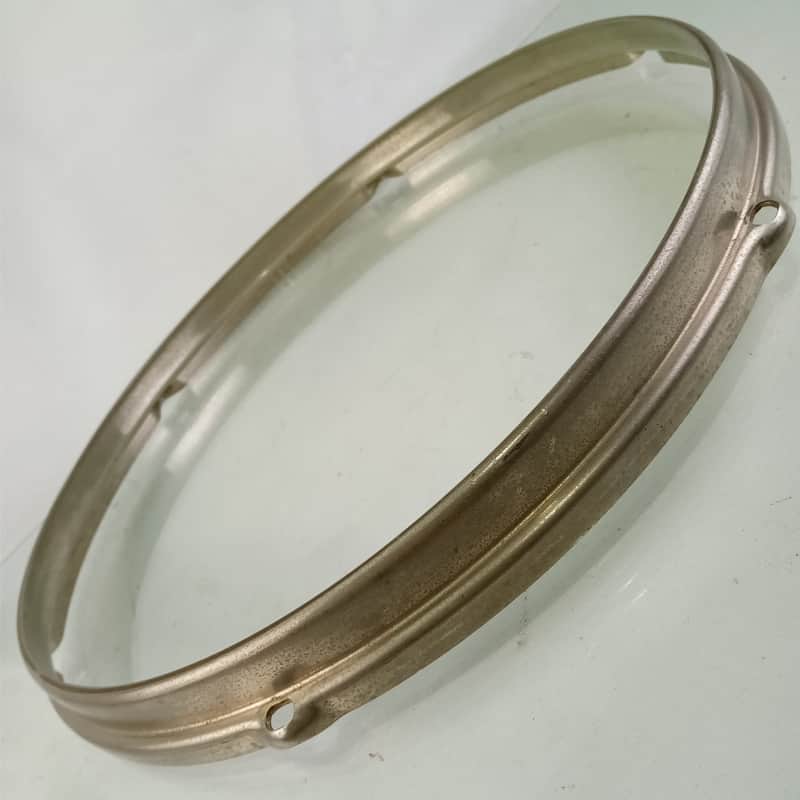 Slingerland 13" 6-Lug Nickel-BRASS Tom Drum Rim/Hoop Stick-Saver Vintage 50s NOB image 1