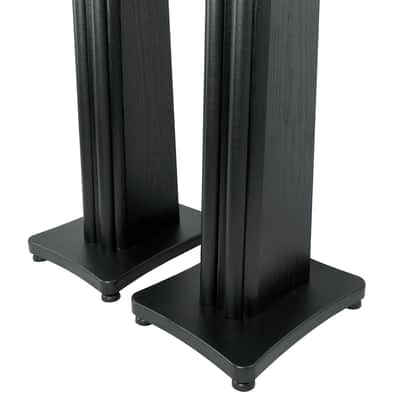 2) Rockville SS28B Black Wood Grain 28" Speaker Stands Fits Insignia NS-HBTSS116 image 1