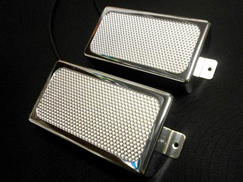 Q pickups Open chrome cover SILVER FOIL humbucker SET PAF Custom Shop Fits Gibson Epi Greco Ibanez image 1