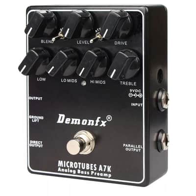DemonFX MICROTUBES A7K Bass Preamp Pedal 4 BASS Guitar image 5