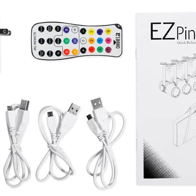 Chauvet DJ Ezpin Pack 4 EZpin Pin Spot Light Fixtures+IRC-6 Remote+Carry Case image 10