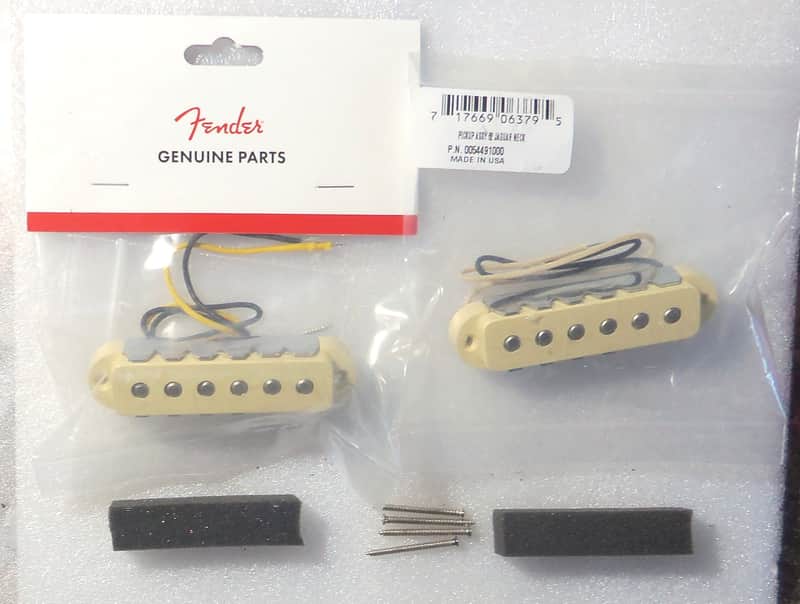 Fender® Mod Shop '62 Jaguar Bridge & Neck Pickup Set~With Screws/Spacers~USA~6.3k-6.7k Ohm~Brand New image 1