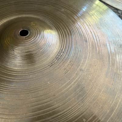 Vintage 1979 Paiste 2002 15" Heavy Black Label Hi-Hats Cymbals 1979 Made In Switzerland '70s image 4