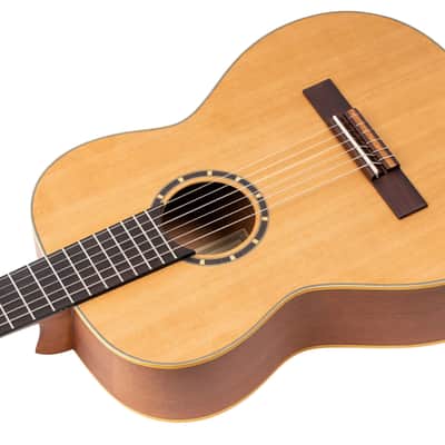 Ortega R122-7/8 Family Series Cedar Top Mahogany Neck 7/8-Size Nylon 6-String Classical Acoustic Guitar w/Gig Bag image 9