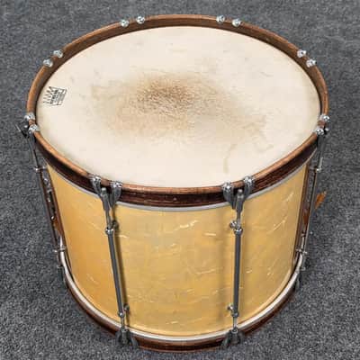 Used Ludwig & Ludwig Marching Snare Drum Gold Sparkle 16x12 - Very Good image 3