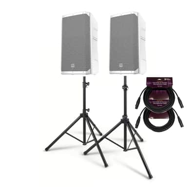 Electro Voice ELX200 12PW 12 Inch 1200W White 2 Pack Loudspeaker Bundle image 1