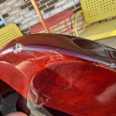 2020 Harmony USA Silhouette Limited Edition Flame Maple Top - Transparent Brown + New GATOR Transit GT bag image 23