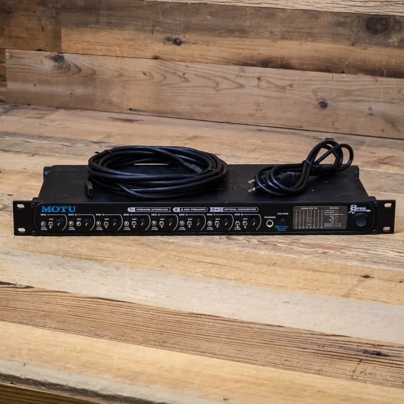 Motu 8Pre (8-Pre) FireWire Audio Interface Eight Mic Preamps ADAT Studio U284094 image 1