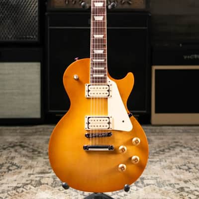 Gibson Les Paul Studio Double Trouble Electric Guitar - Dirty Lemon Burst/Cherry Back with Gig Bag image 3