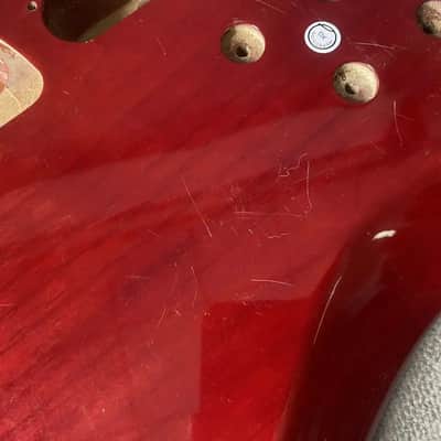 Red 5 String Bass Guitar Basswood Body DIY Project image 3