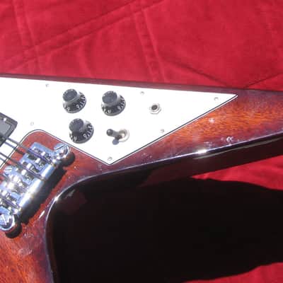 Gibson Epiphone FLYING V BASS guitar 1998 BROWN one off custom factory color, 51st & ONLY ONE made! image 3